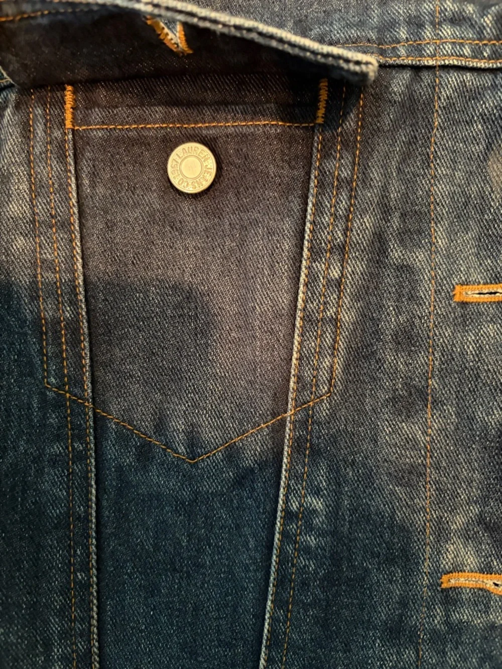 LAUREN JEANS CO. Ralph Lauren Blue Denim Padded Jacket Size Medium - Picture 9 of 13